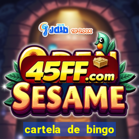 cartela de bingo cha de panela